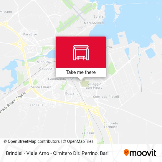 Brindisi - Viale Arno - Cimitero Dir. Perrino map