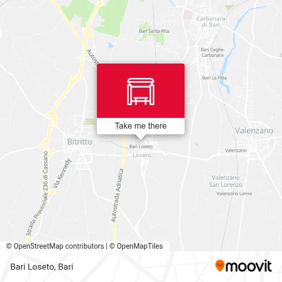 Bari Loseto map
