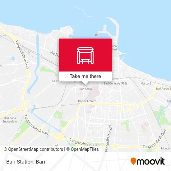 Bari Station map