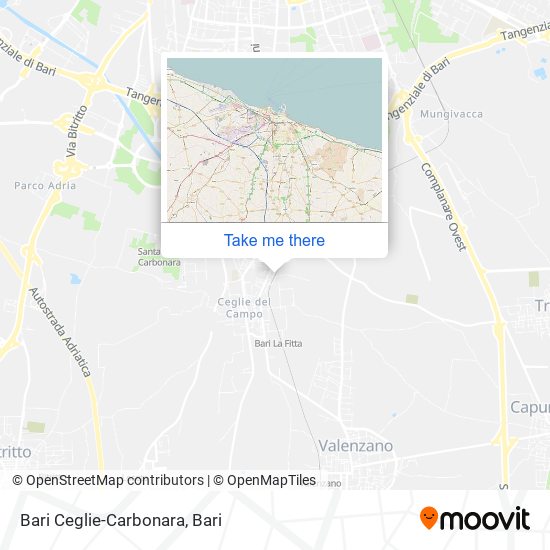 Bari Ceglie-Carbonara map