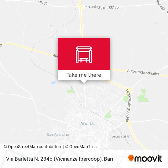 Via Barletta N. 234b (Vicinanze Ipercoop) map