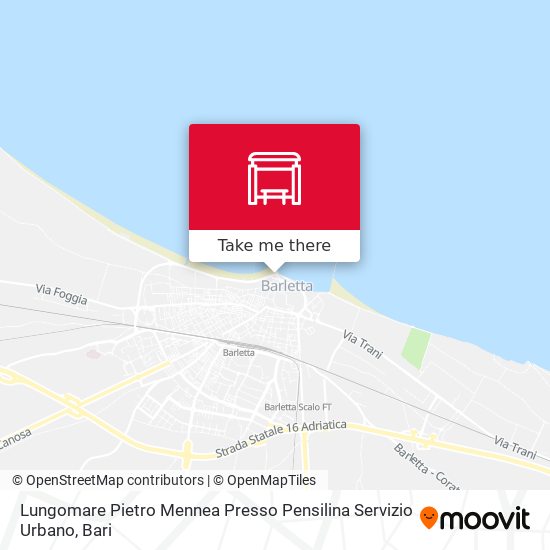 Lungomare Pietro Mennea Presso Pensilina Servizio Urbano map