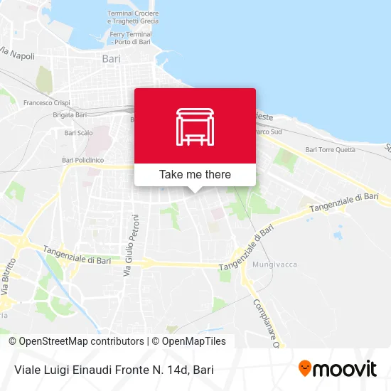 Viale Luigi Einaudi Fronte N. 14d map