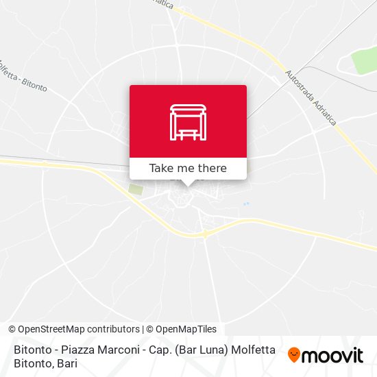 Bitonto - Piazza Marconi - Cap. (Bar Luna) Molfetta Bitonto map