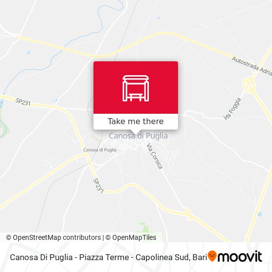 Canosa Di Puglia - Piazza Terme - Capolinea Sud map