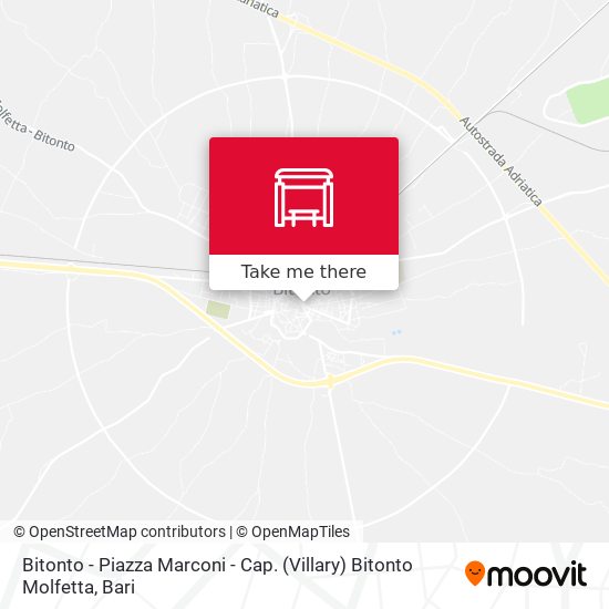 Bitonto - Piazza Marconi - Cap. (Villary) Bitonto Molfetta map
