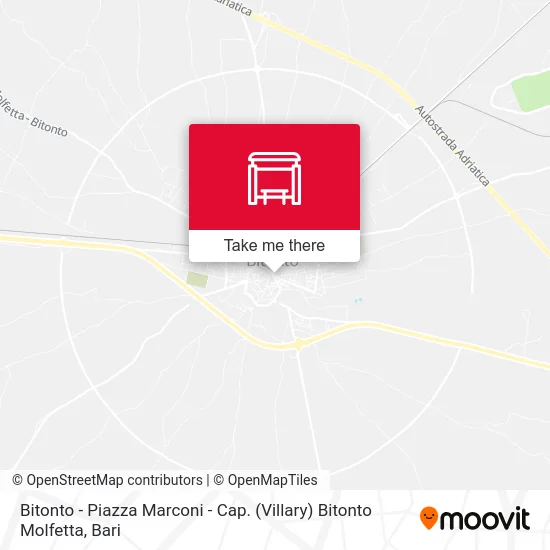 Bitonto - Piazza Marconi - Terminal (Villary) Bitonto Molfetta map