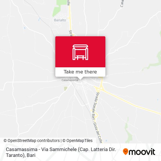 Casamassima - Via Sammichele (Cap. Latteria Dir. Taranto) map