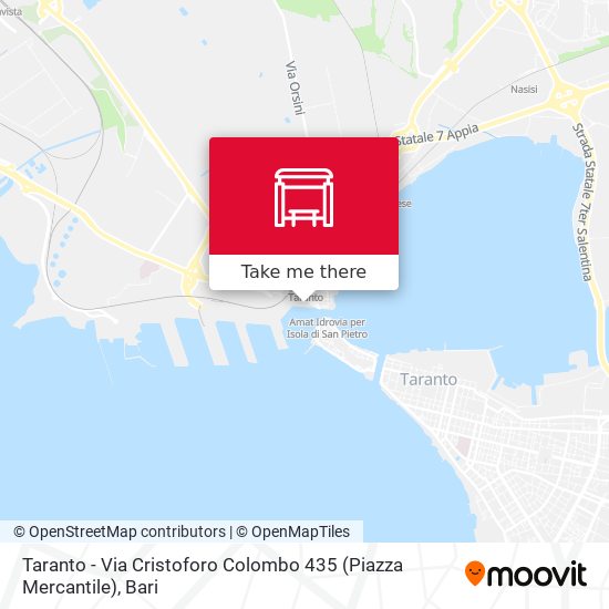 Taranto - Via Cristoforo Colombo 435 (Piazza Mercantile) map