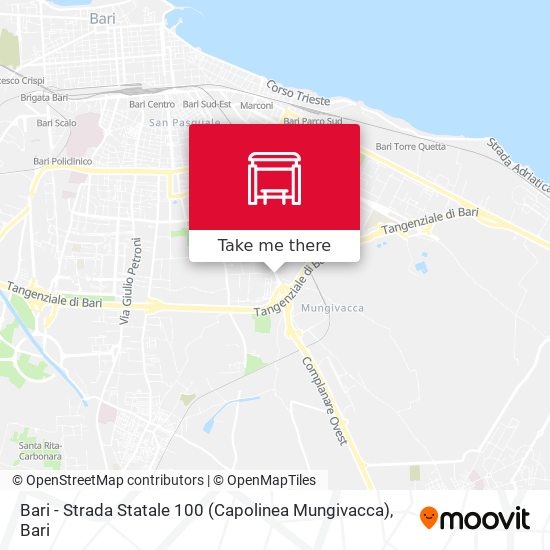 Bari - Strada Statale 100 (Capolinea Mungivacca) map