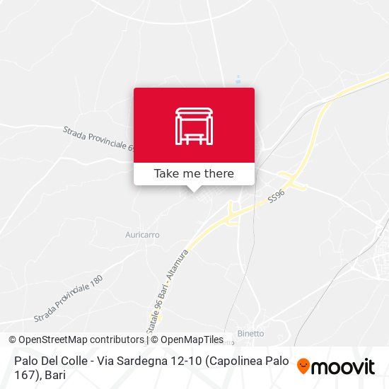 Palo Del Colle - Via Sardegna 12-10 (Capolinea Palo 167) map