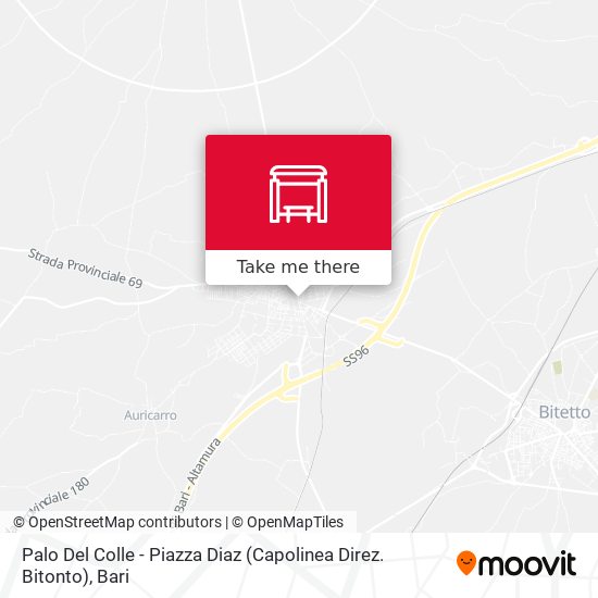 Palo Del Colle - Piazza Diaz (Capolinea Direz. Bitonto) map