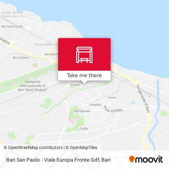 Bari San Paolo - Viale Europa Fronte Gdf map