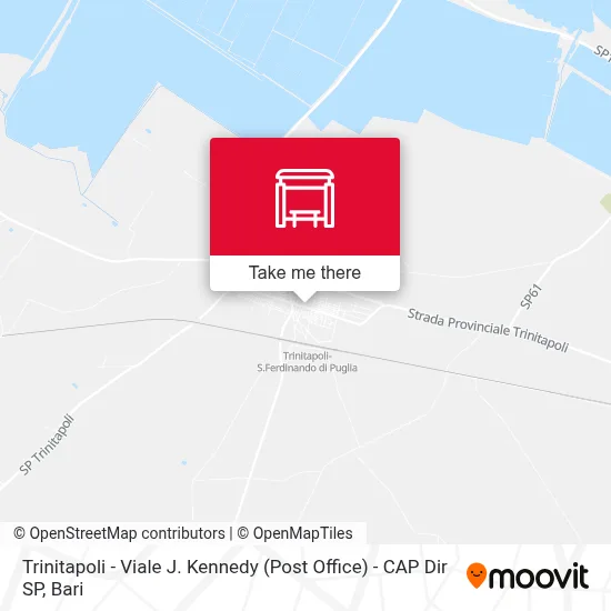 Trinitapoli - Viale J. Kennedy (Post Office) - CAP Dir SP map