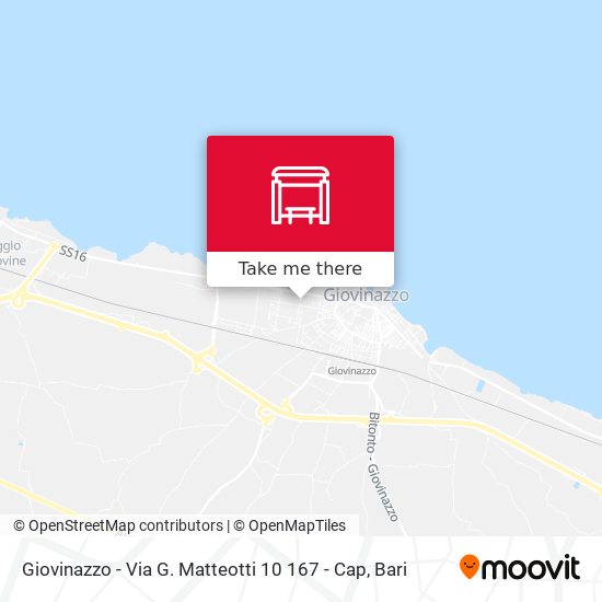 Giovinazzo - Via G. Matteotti 10 167 - Cap map