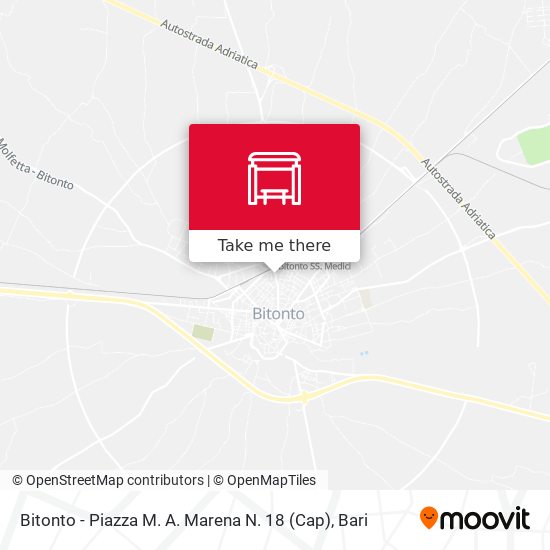 Bitonto - Piazza M. A. Marena N. 18 (Cap) map