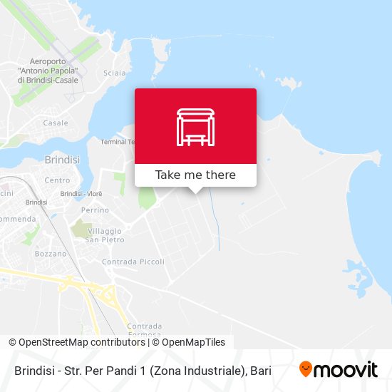 Brindisi - Str. Per Pandi 1 (Zona  Industriale) map