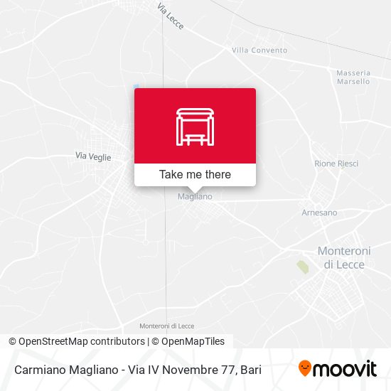 Carmiano Magliano - Via IV Novembre 77 map