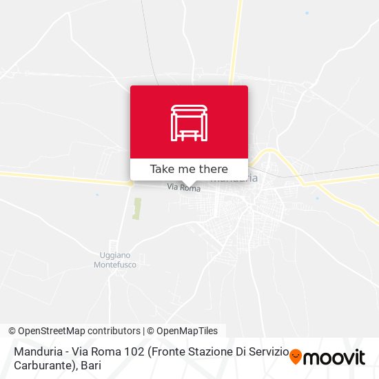 Manduria - Via Roma 102 (Fronte Stazione Di Servizio Carburante) map