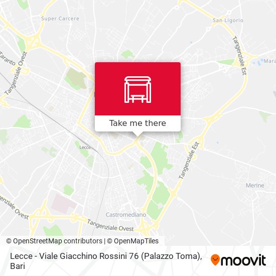 Lecce - Viale Giacchino Rossini 76 (Palazzo Toma) map