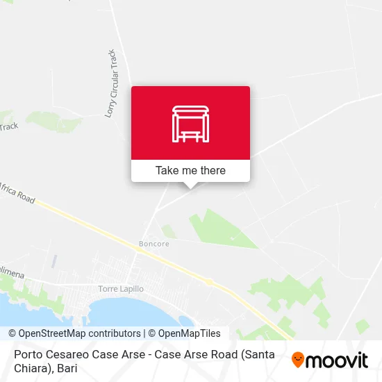 Porto Cesareo Case Arse - Case Arse Road (Santa Chiara) map