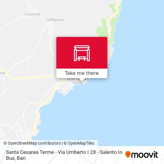 Santa Cesarea Terme - Via Umberto I 28 - Salento In Bus map