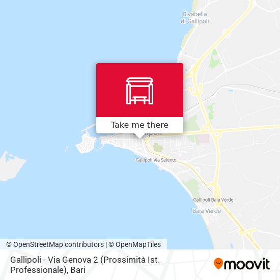 Gallipoli - Via Genova 2 (Prossimità Ist. Professionale) map