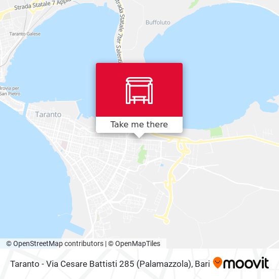 Taranto - Via Cesare Battisti 285 (Palamazzola) map