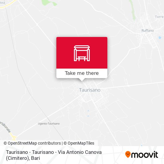 Taurisano - Taurisano - Via Antonio Canova (Cimitero) map