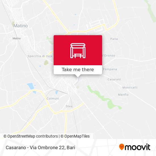 Casarano - Via Ombrone 22 map