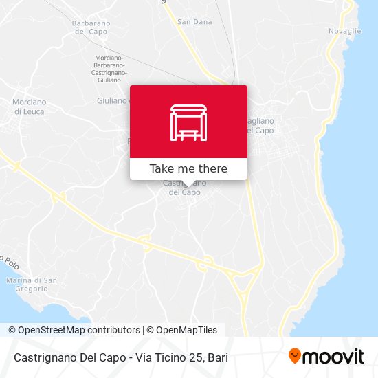 Castrignano Del Capo - Via Ticino 25 map