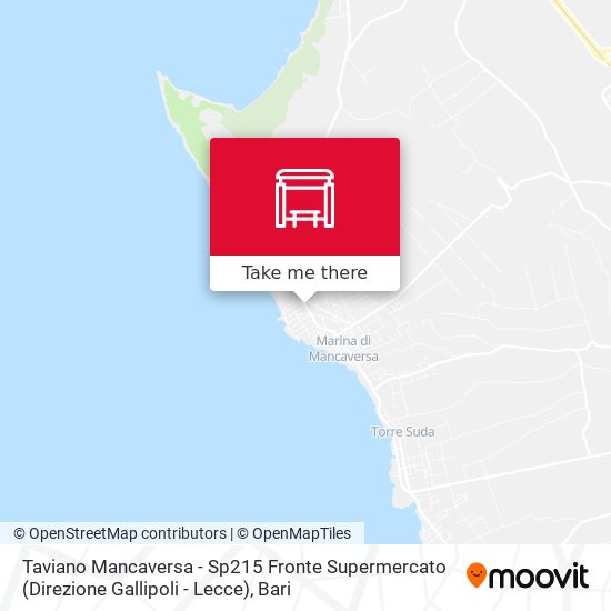 Taviano Mancaversa - Sp215 Fronte Supermercato (Direzione Gallipoli - Lecce) map