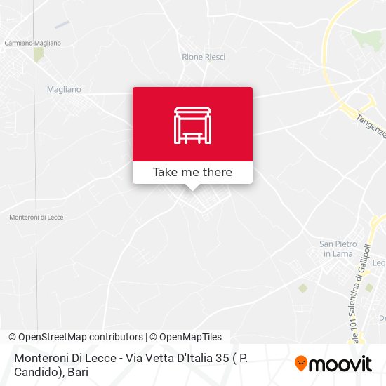 Monteroni Di Lecce - Via Vetta D'Italia 35 ( P. Candido) map