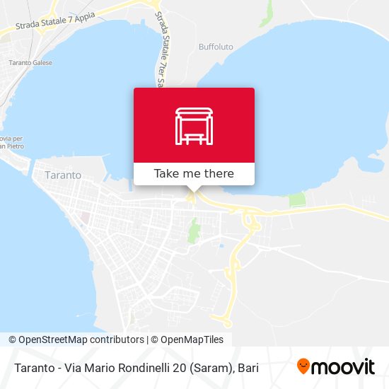 Taranto - Via Mario Rondinelli 20 (Saram) map