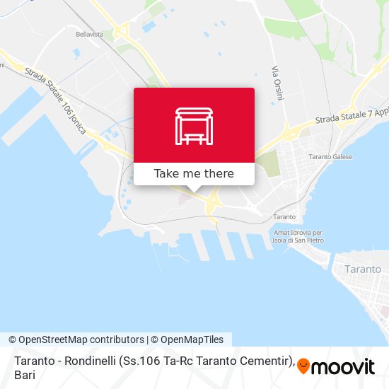 Taranto - Rondinelli (Ss.106 Ta-Rc Taranto Cementir) map