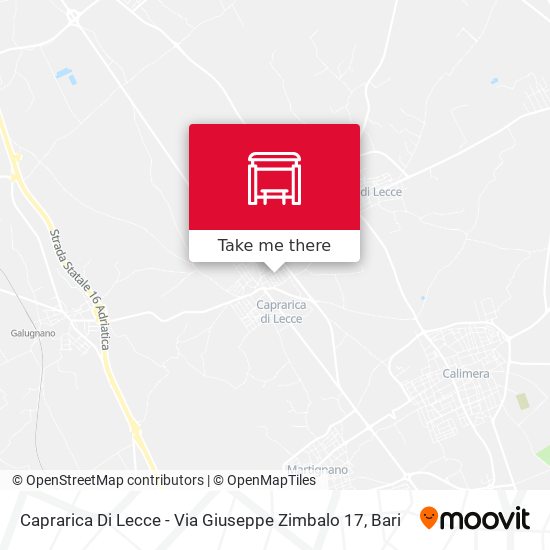 Caprarica Di Lecce - Via Giuseppe Zimbalo 17 map