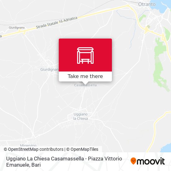 Uggiano La Chiesa Casamassella - Piazza Vittorio Emanuele map