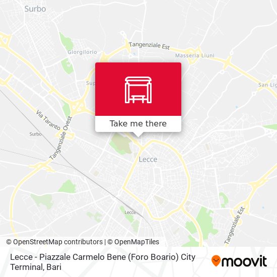 Lecce - Piazzale Carmelo Bene (Foro Boario) City Terminal map