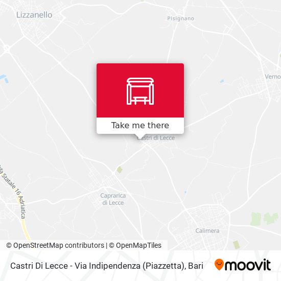 Castri Di Lecce - Via Indipendenza (Piazzetta) map