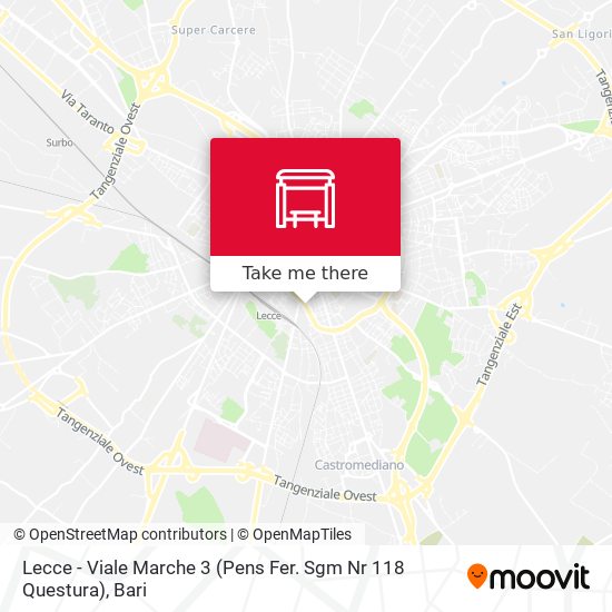 Lecce - Viale Marche 3 (Pens Fer. Sgm Nr 118 Questura) map