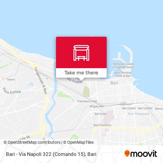 Bari - Via Napoli 322 (Comando 15) map