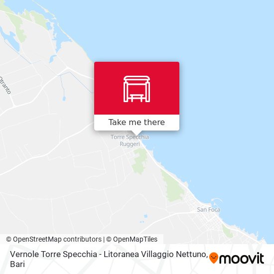 Vernole Torre Specchia - Litoranea Villaggio Nettuno map
