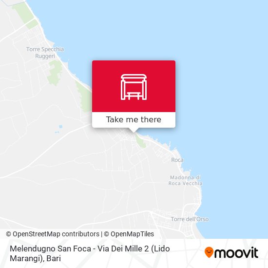 Melendugno San Foca - Via Dei Mille 2 (Lido Marangi) map