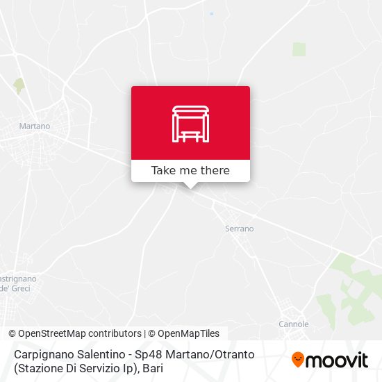 Carpignano Salentino - Sp48 Martano / Otranto (Stazione Di Servizio Ip) map