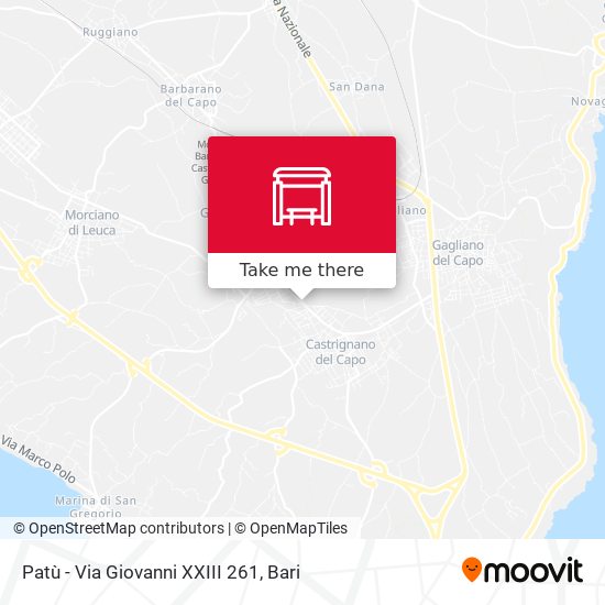 Patù - Via Giovanni XXIII 261 map