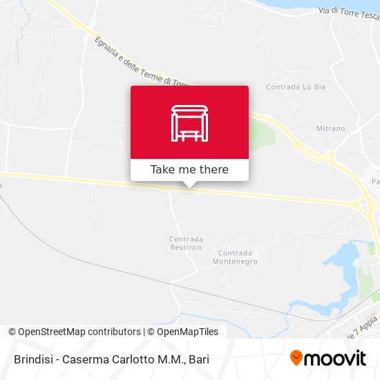 Brindisi - Caserma Carlotto M.M. map