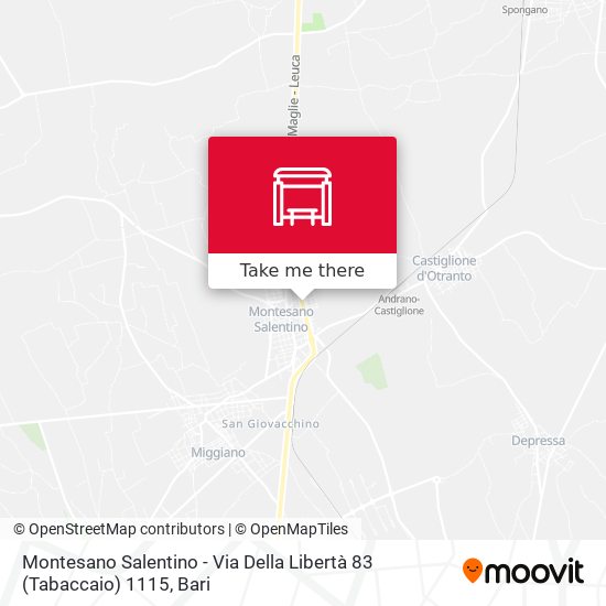 Montesano Salentino - Via Della Libertà 83 (Tabaccaio) 1115 map