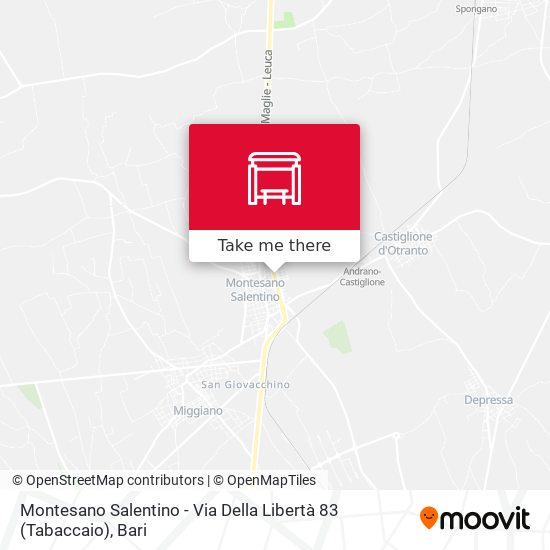 Montesano Salentino - Via Della Libertà 83 (Tabaccaio) map