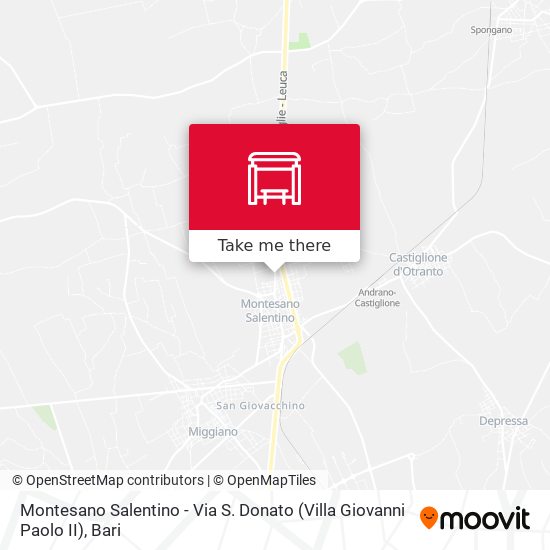 Montesano Salentino - Via S. Donato (Villa Giovanni Paolo II) map