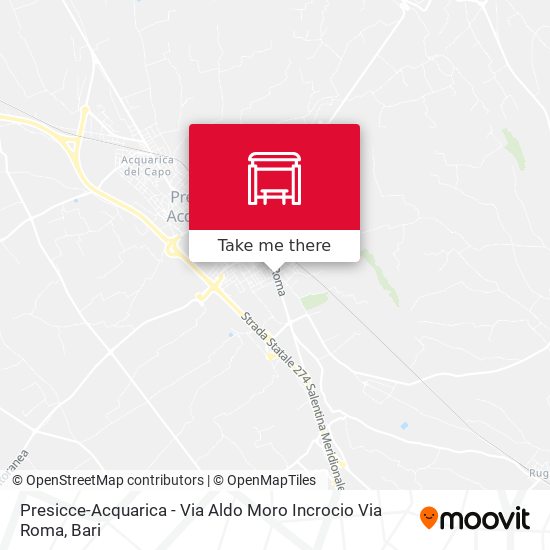 Presicce-Acquarica - Via Aldo Moro Incrocio Via Roma map